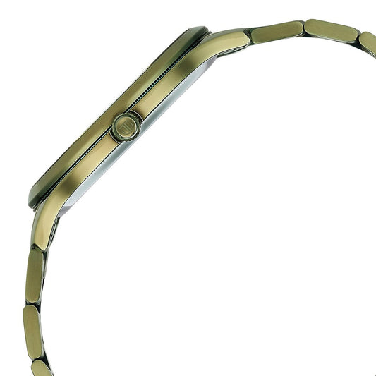 Titan Classique Slimline Green Dial Analog with Day and Date Stainless Steel Strap watch for Men