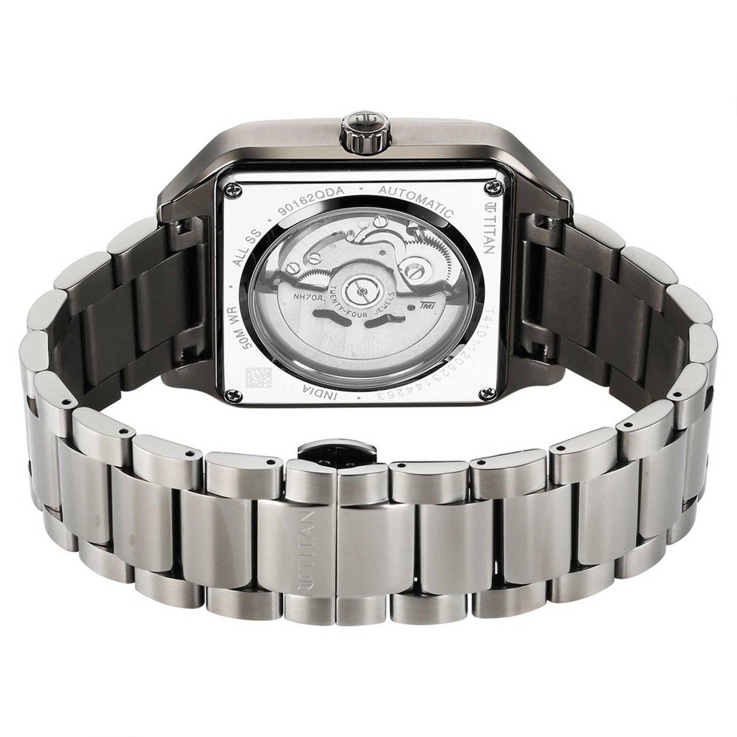 Titan Shaped Automatics Anthracite Dial Grey Stainless Steel Strap watch for Men
