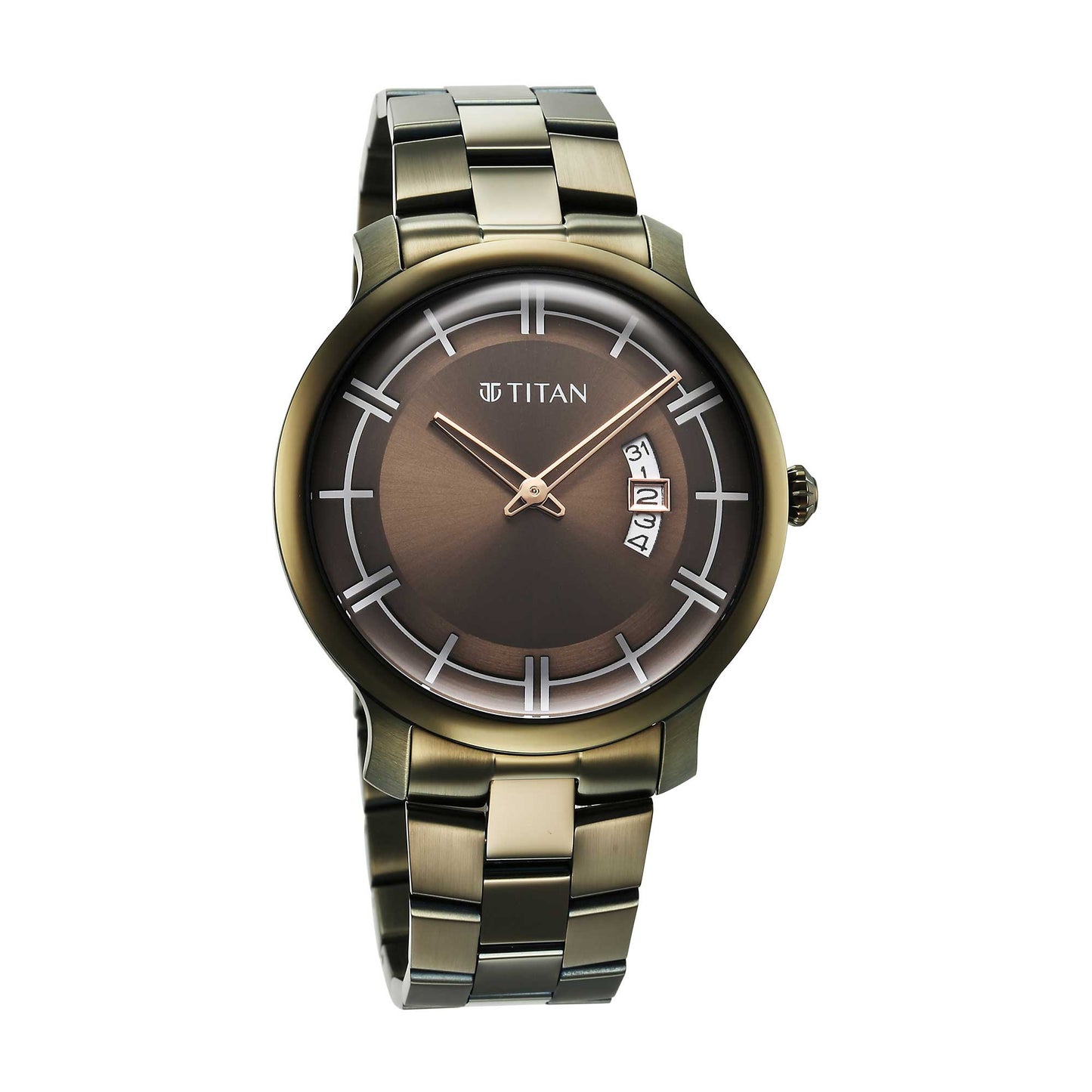 Titan Classic Distincta Case Material Stainless Steel ShapeRound Men Watch (90170QM03)
