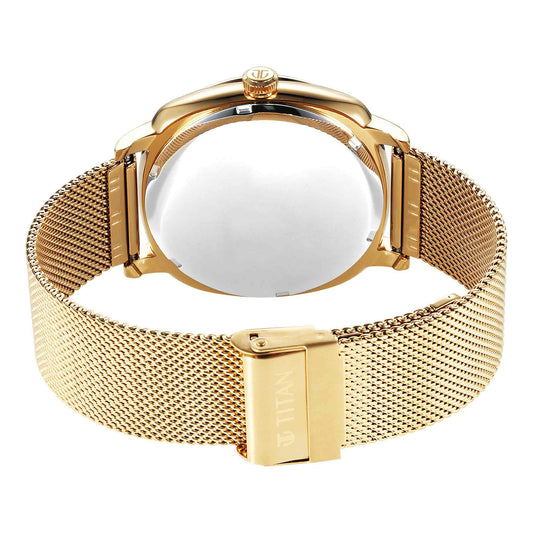 Titan Classique Suave Case Material Stainless Steel ShapeRound Men Watch (90189YM02)