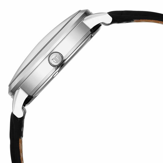 Titan Elegance Analog with Date by Hand and Dark Grey Dial Black Leather Strap Watch for Men 90202SL02