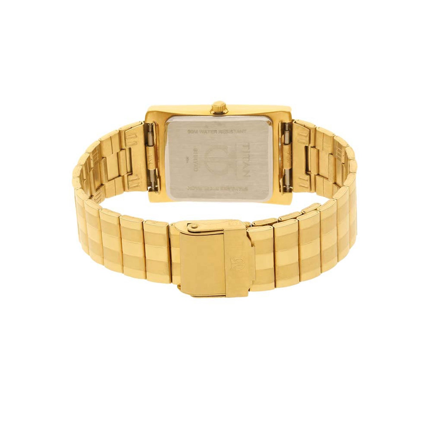 Titan Champagne Dial Analog with Date Metal Strap Watch for Men