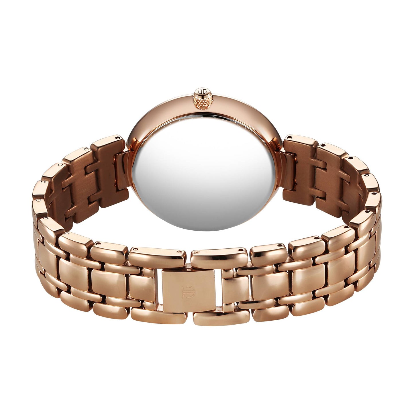 Titan Beige Dial Rose Gold Metal Strap Analog Quartz Watch for Women