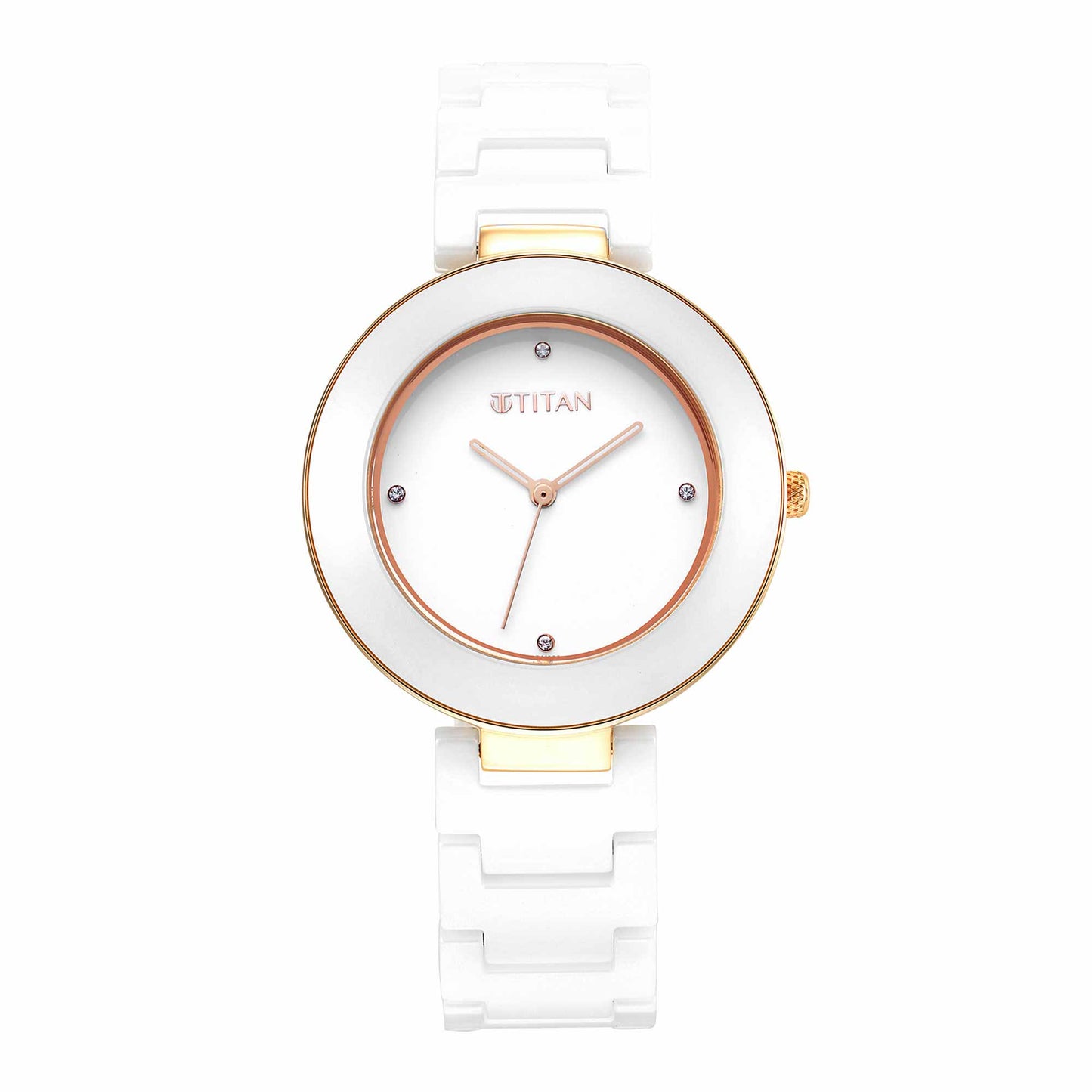 Purple Ceramics White Dial Ceramic Strap Watch for Men (95189KC01)