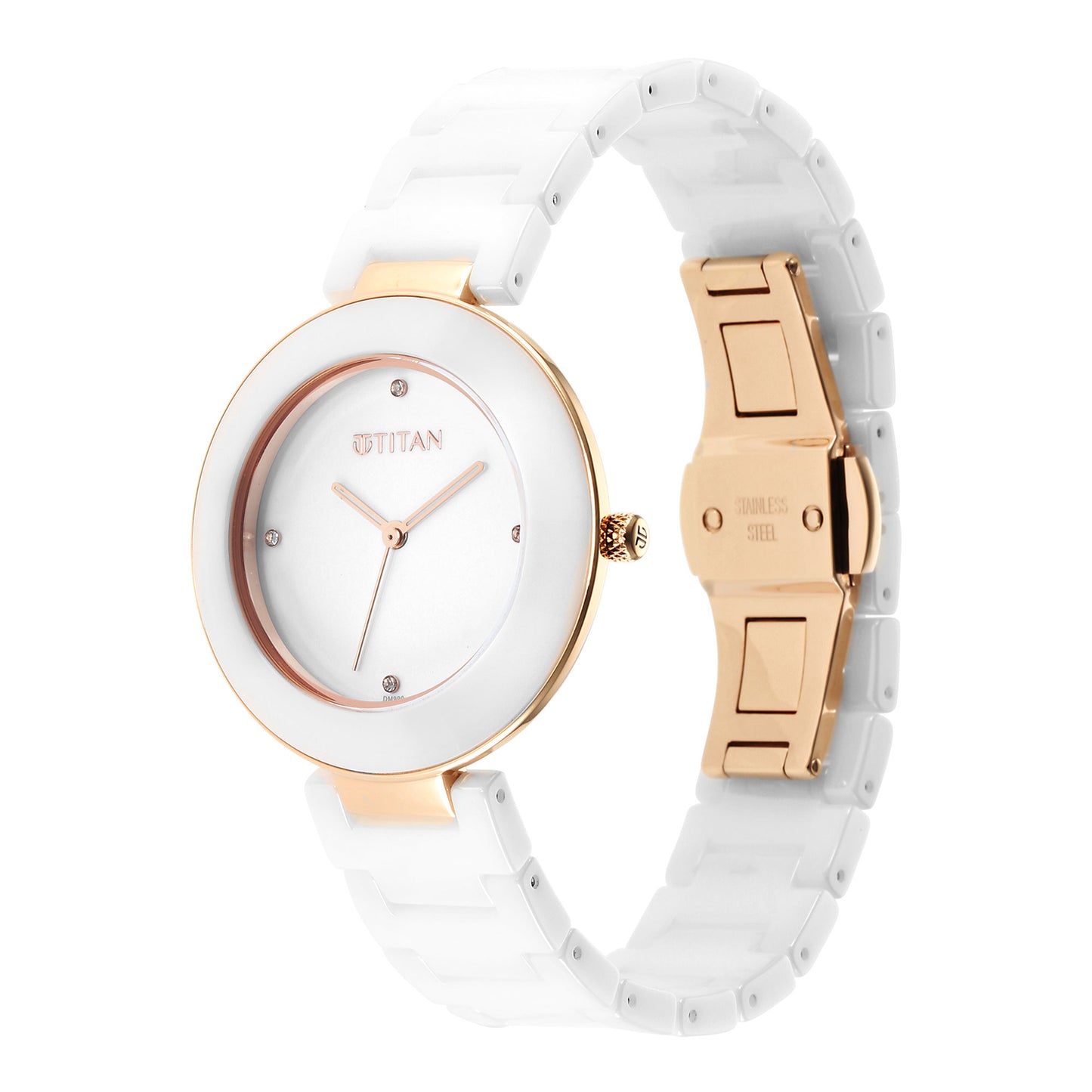 Purple Ceramics White Dial Ceramic Strap Watch for Men (95189KC01)