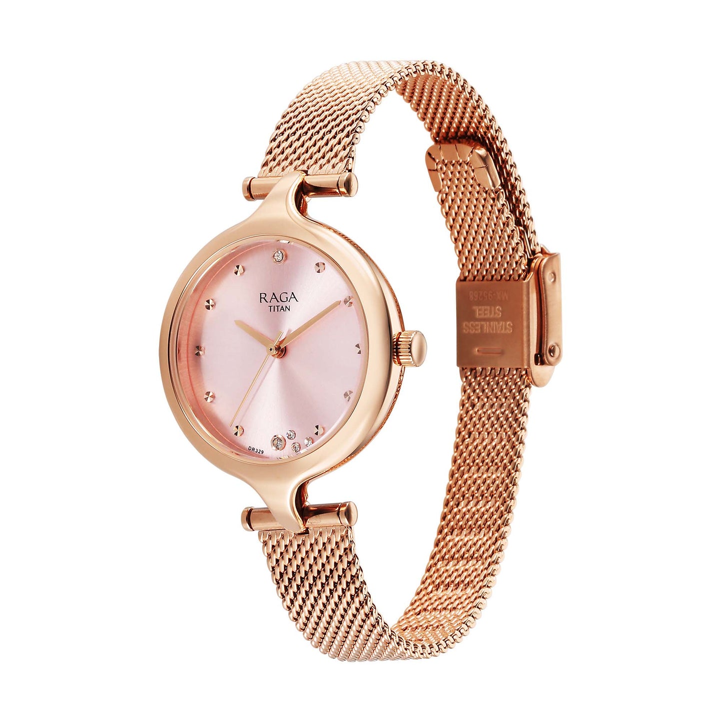 Titan Raga Showstopper 2.0 Case Material Stainless Steel ShapeRound Women Watch (95268WM01)