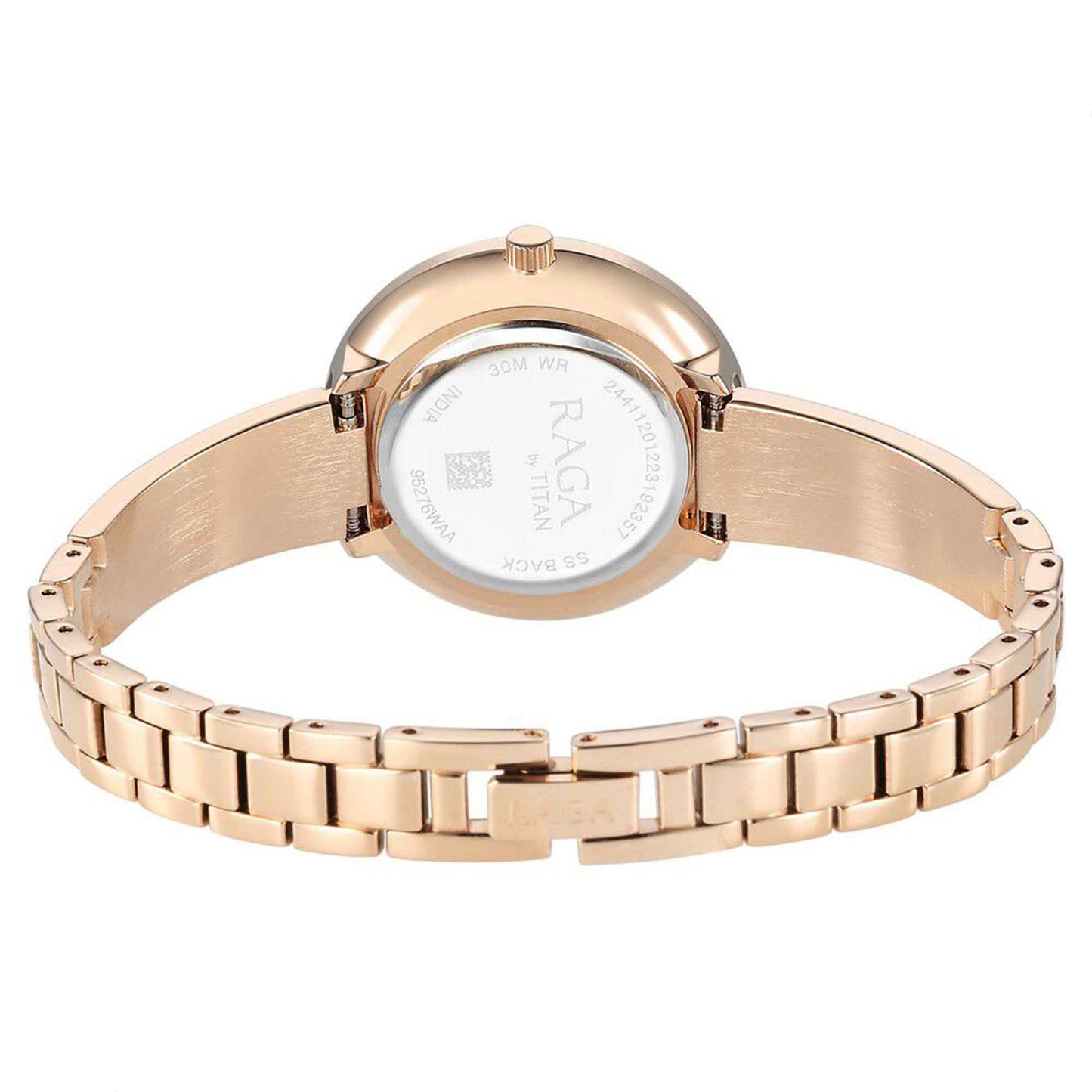 Titan Raga Showstopper Quartz Alog Purple Dial Metal Strap Watch for Women (95276WM01)