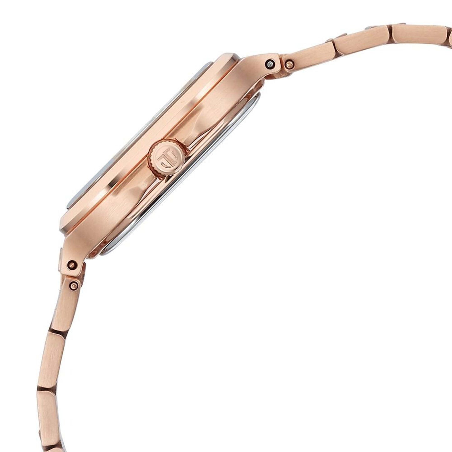 Titan Slim Square Quartz Alog with Date Lavender Dial With Rose Gold Color Stainless Steel Strap Watch For Women