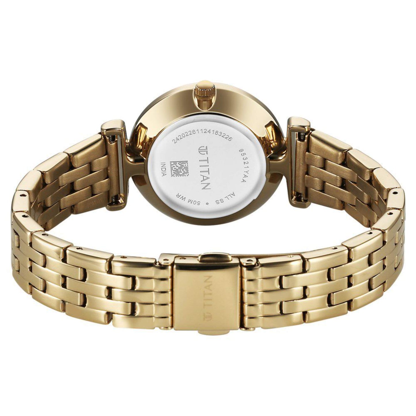 Titan Workmode Quartz Analog Silver Dial Stainless Steel Strap Watch For Women