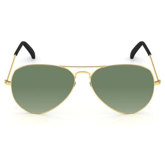Gold Aviator Men Sunglasses (M165GR8P|57)