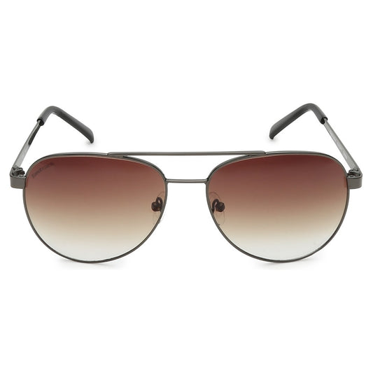 Brown Aviator Unisex Sunglasses(M242BR1T)