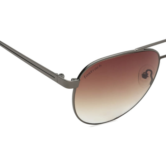 Brown Aviator Unisex Sunglasses(M242BR1T)