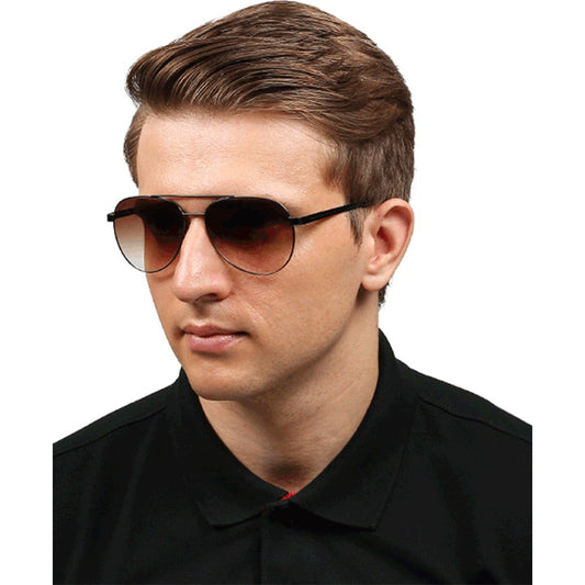 Brown Aviator Unisex Sunglasses(M242BR1T)