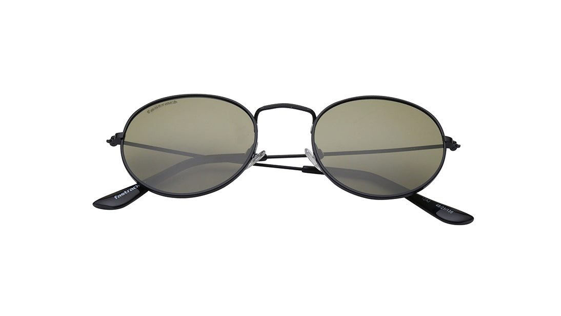 Black Round Rimmed Sunglasses From Fastrack(M259GR6P)