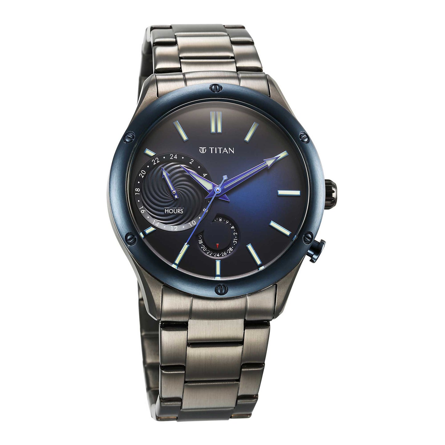 Titan Stellar Blue Dial Multifunctional Analog Watch