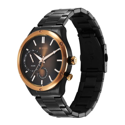 Titan Stellar Brown Dial Multifunctional Analog Watch