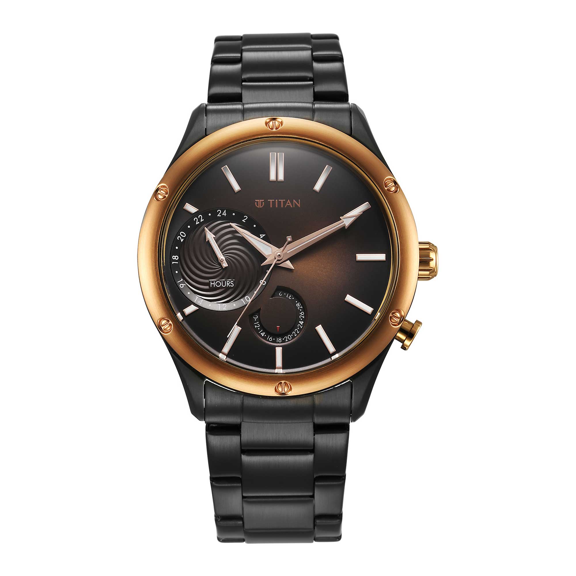 Titan Stellar Brown Dial Multifunctional Analog Watch