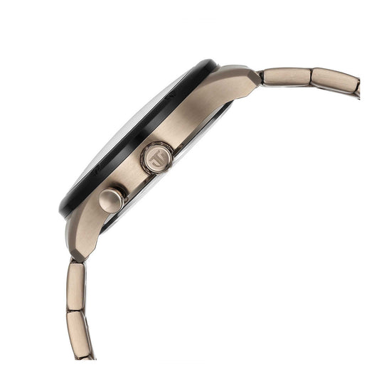 ساعة تيتان ستيلار متعددة الوظائف ذات مينا بني تناظرية