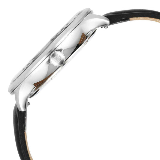 Titan Timeless Treasures Quartz Alog with Date White Dial With Black Color Leather Strap Watch For Men (10023SL05)