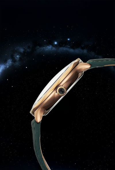 Titan Stellar Analog with Sun Moon Disc Green Dial Watch