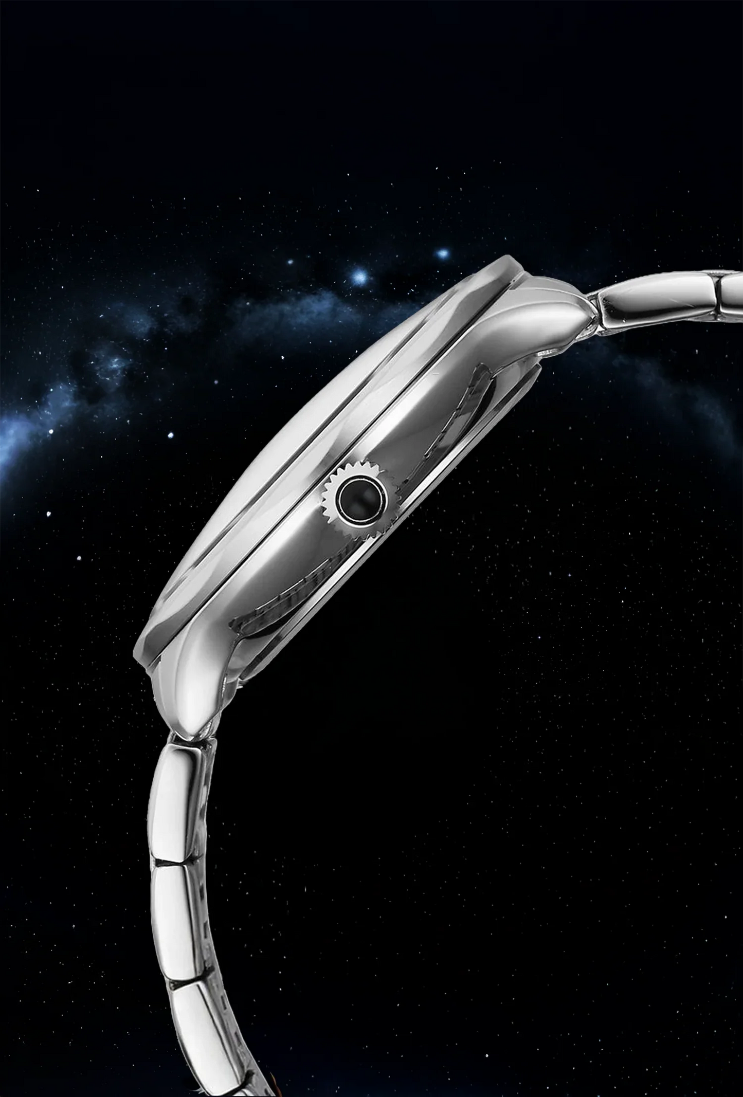 ساعة تيتان ستيلر صن مون ديسك ذات المينا الزرقاء