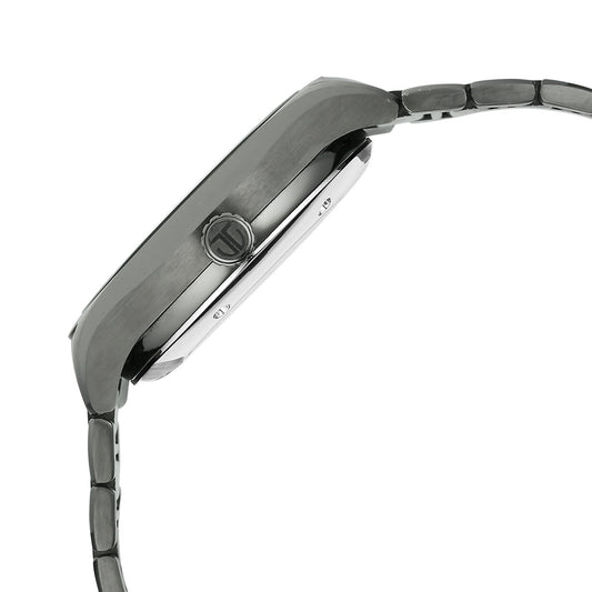 Titan Stellar Starlight Analog with Concealed Automatic and Violet Dial Dark Gun Stainless Steel Strap Watch for Men 10051QM01