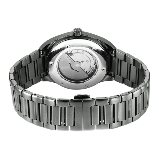 Titan Stellar Starlight Analog with Concealed Automatic and Violet Dial Dark Gun Stainless Steel Strap Watch for Men 10051QM01