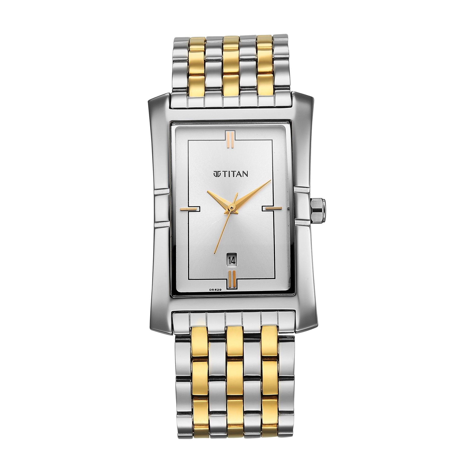 Titan Quartz Silver Dial Stainless Steel Strap Watch For Gents 10062BM01