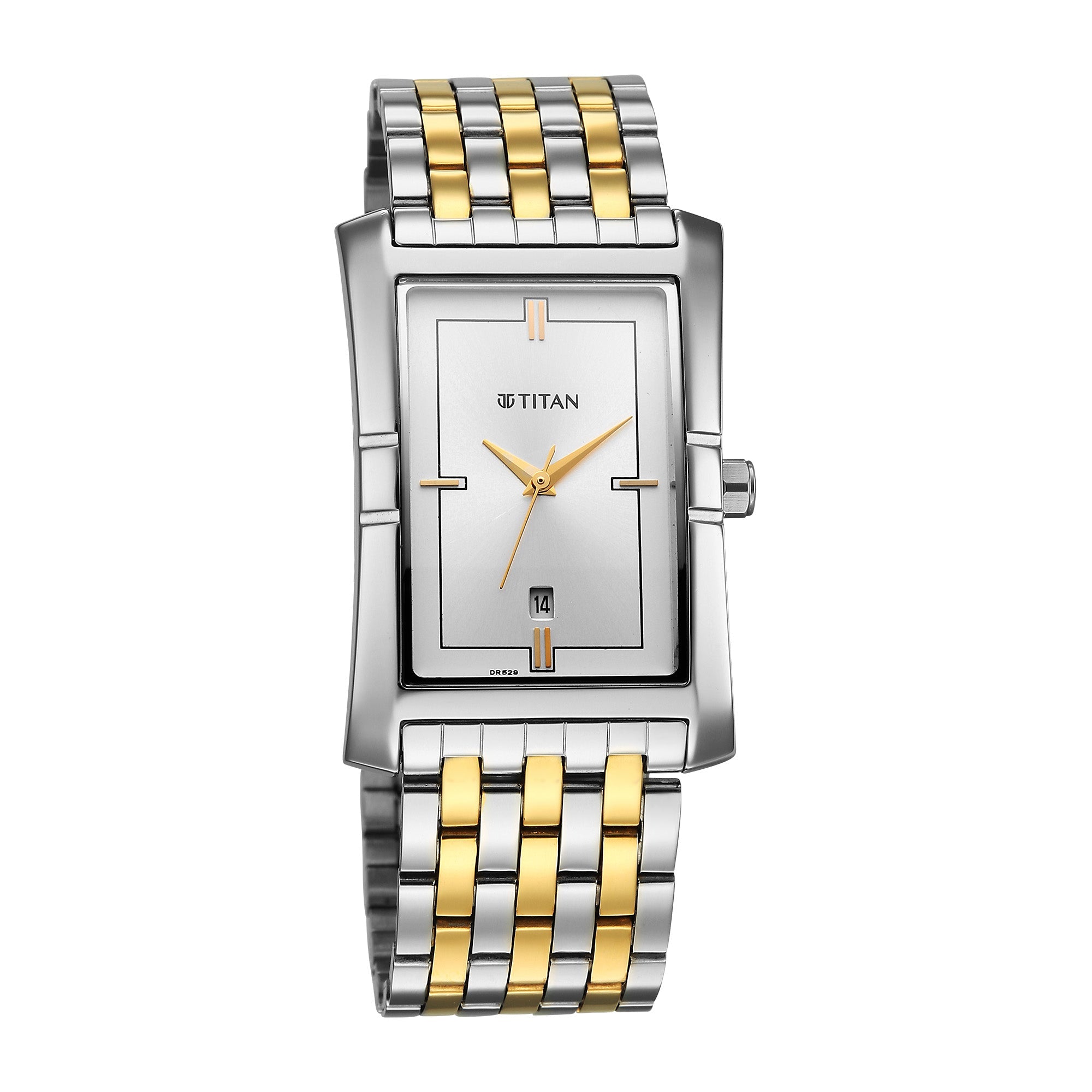 Titan Quartz Silver Dial Stainless Steel Strap Watch For Gents 10062BM01