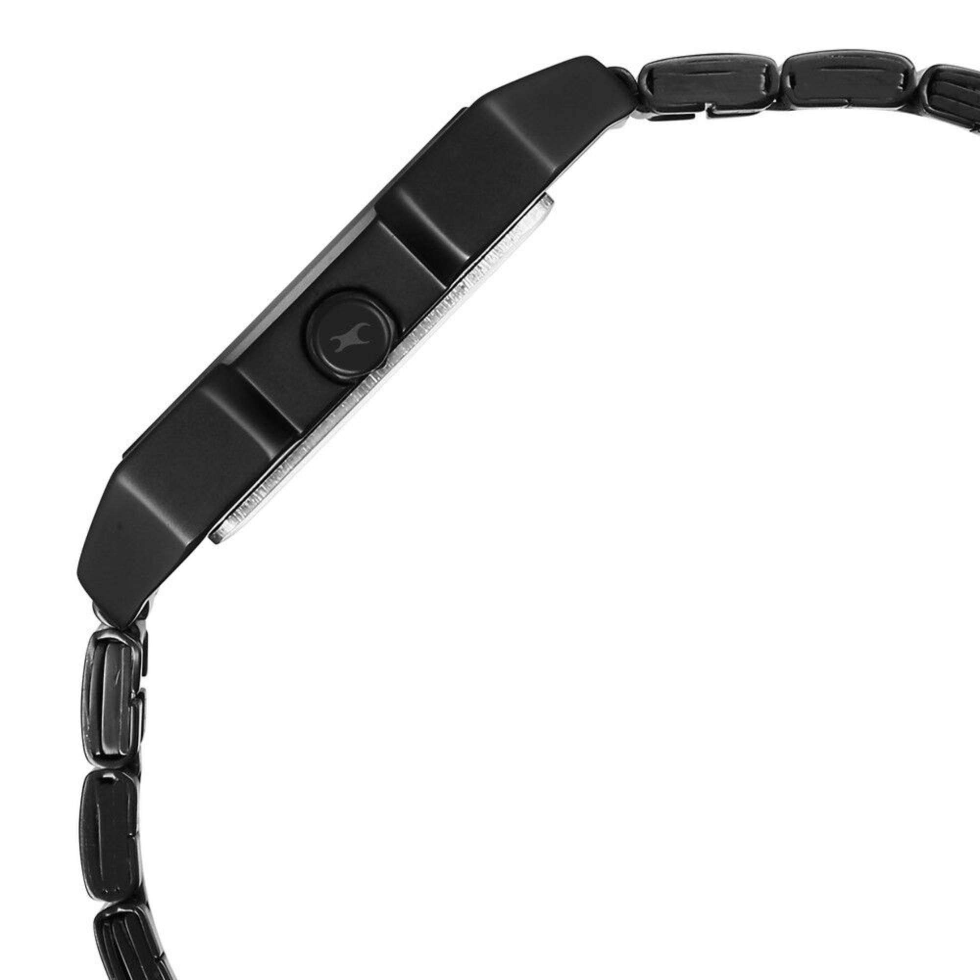 Fastrack Pulse Quartz Analog Black Dial With Black Stainless steel Strap Watch for Guys