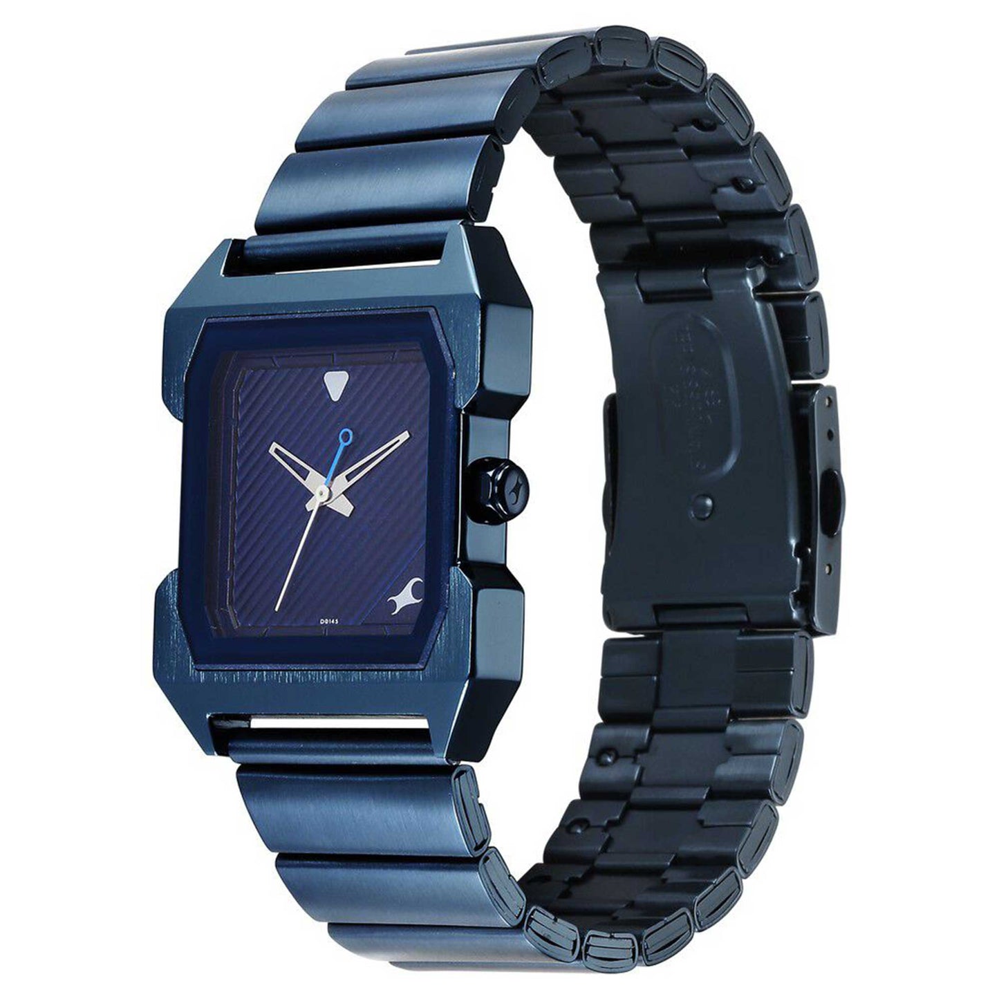 Fastrack Pulse Quartz Analog Blue Dial Blue Stainless Steel Strap Watch For Guys