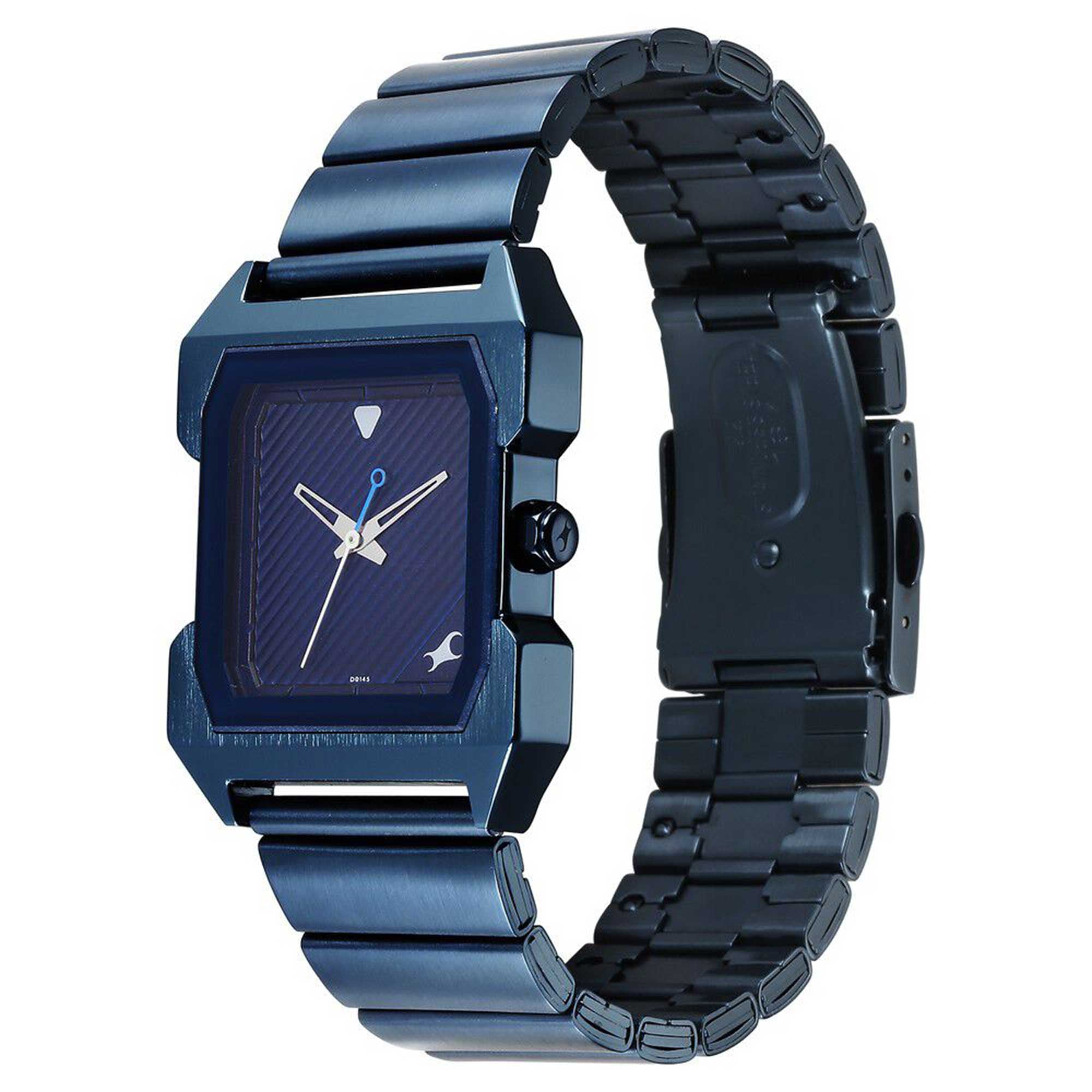 Fastrack Pulse Quartz Analog Blue Dial Blue Stainless Steel Strap Watch For Guys
