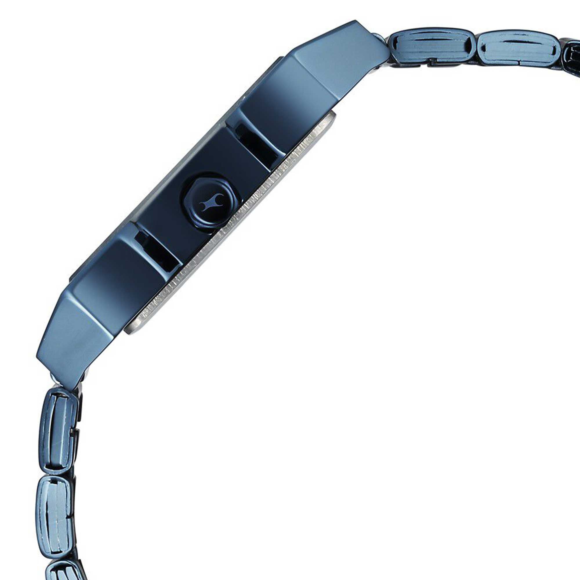 Fastrack Pulse Quartz Analog Blue Dial Blue Stainless Steel Strap Watch For Guys