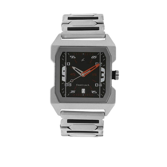 Fastrack Black Dial Alog Watch for Men (1474SM02)