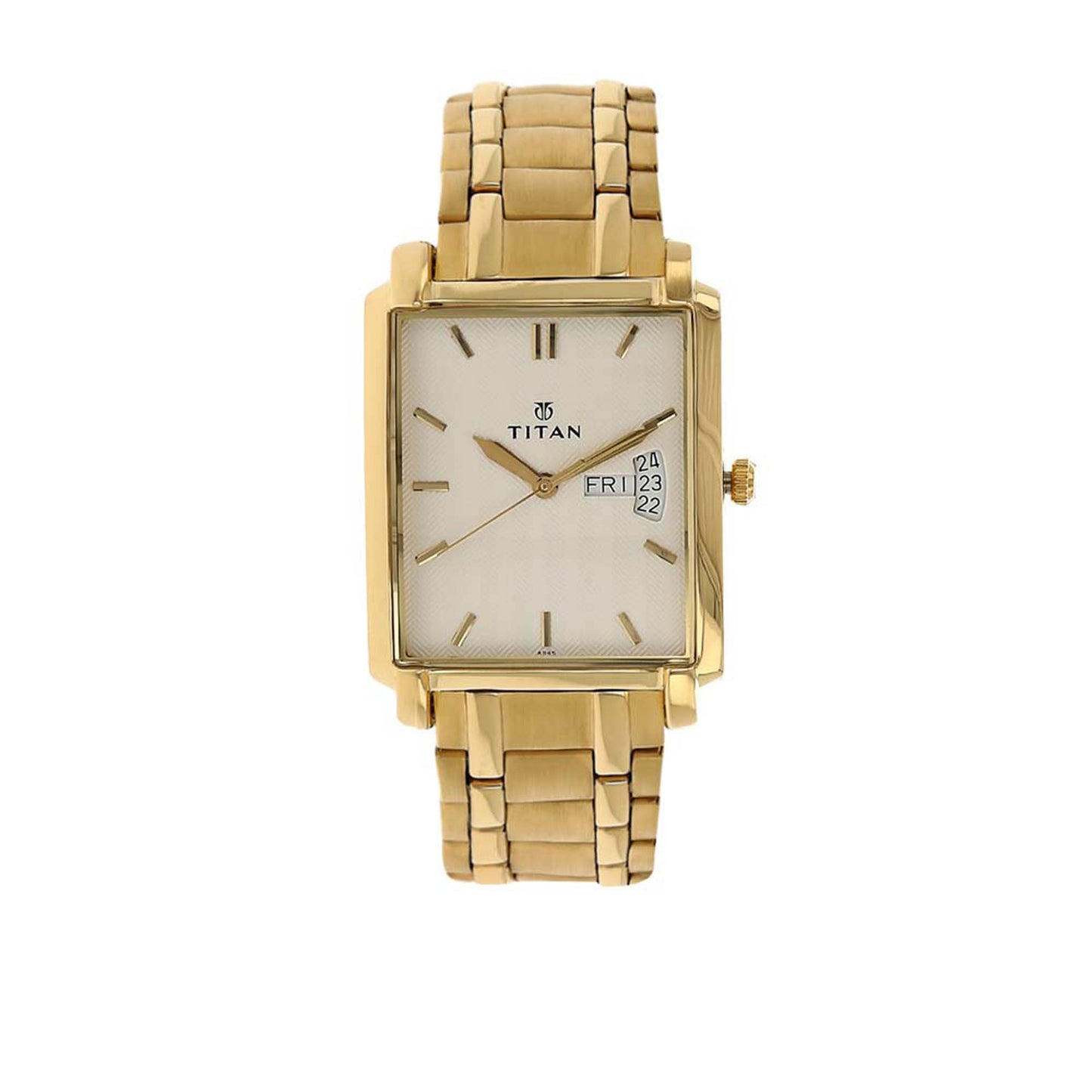 Titan Regalia Silver-White Dial Alog Watch for Men (1506YM01)