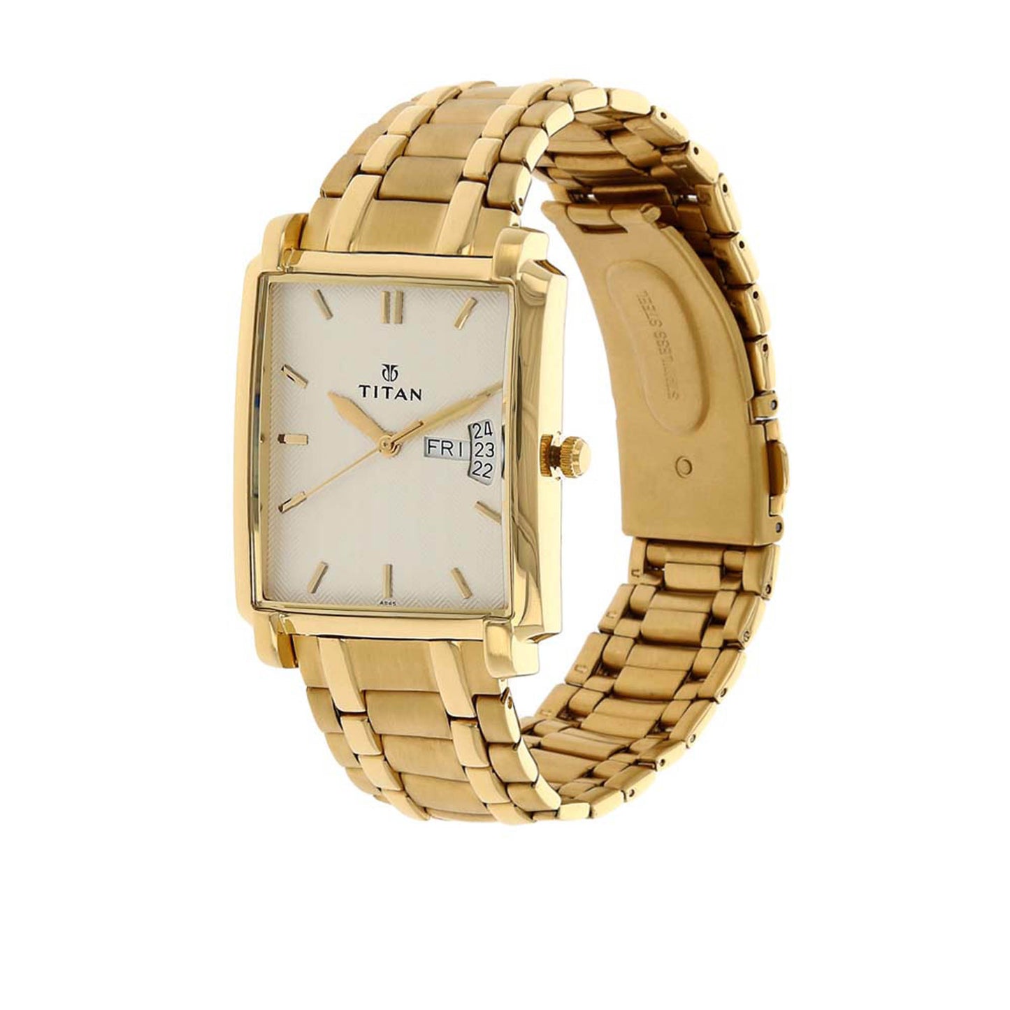 Titan Regalia Silver-White Dial Alog Watch for Men (1506YM01)