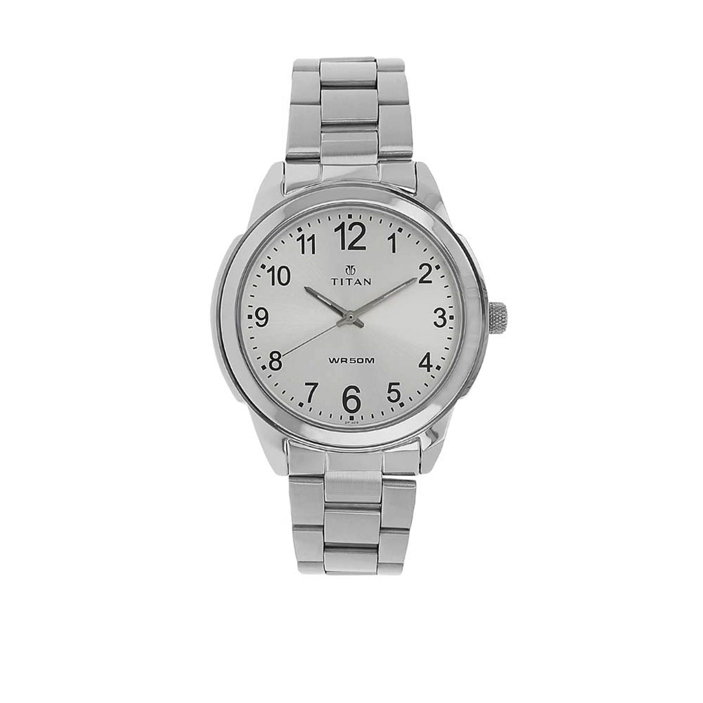 Titan Analog White Dial Quartz Metal Strap watch for Men