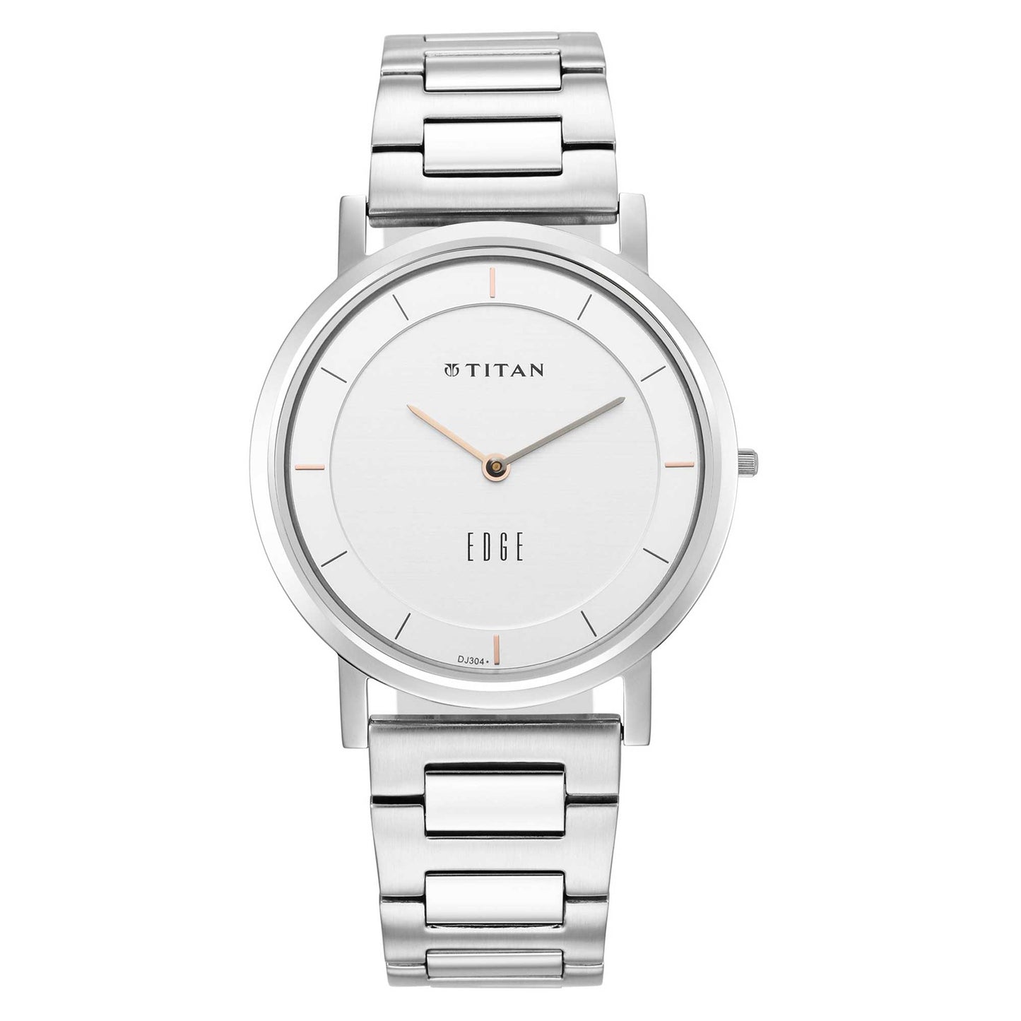 Edge Silver White Dial Metal Strap Watch (1595SM01)