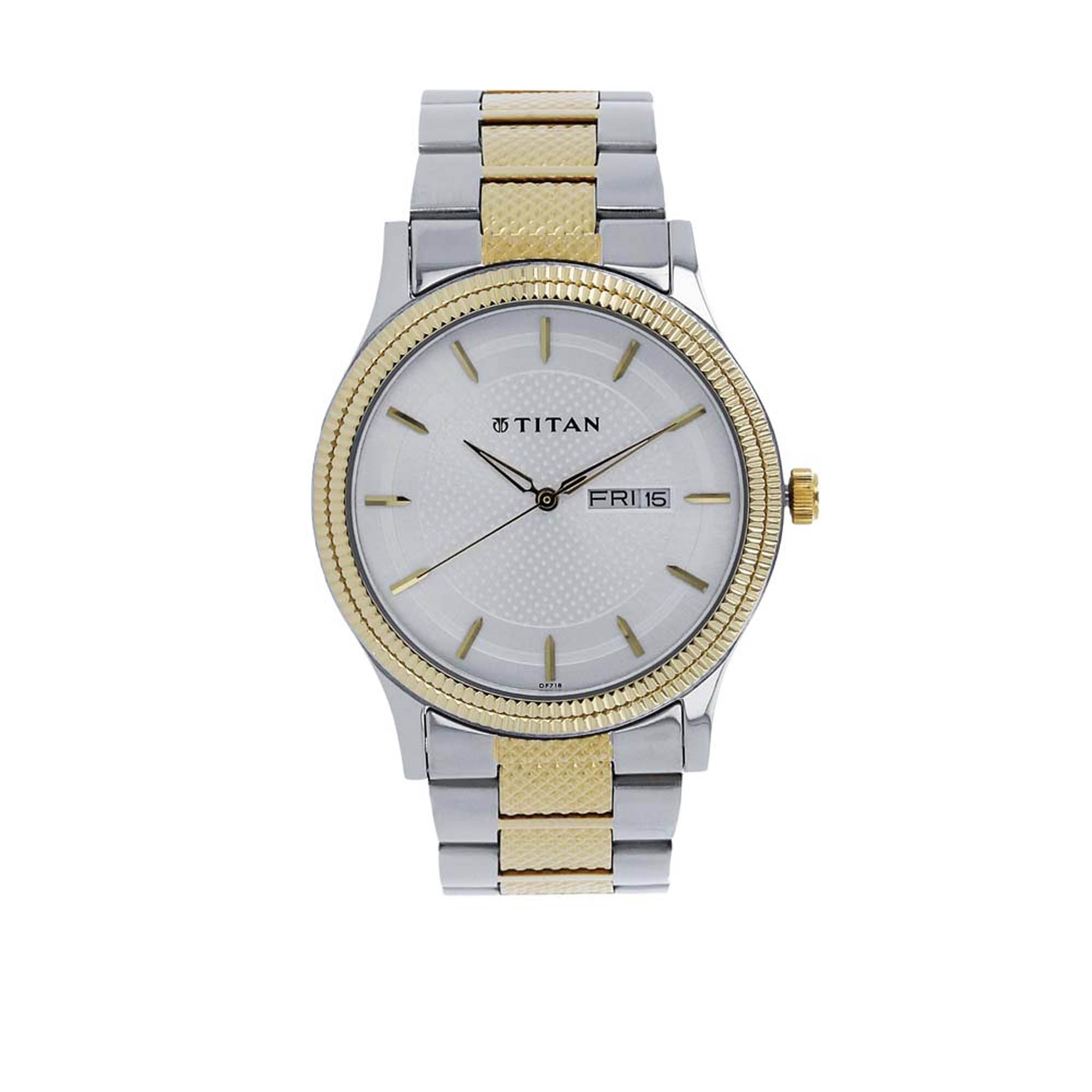Titan Silver Dial Alog Watch for Men (1650BM03)