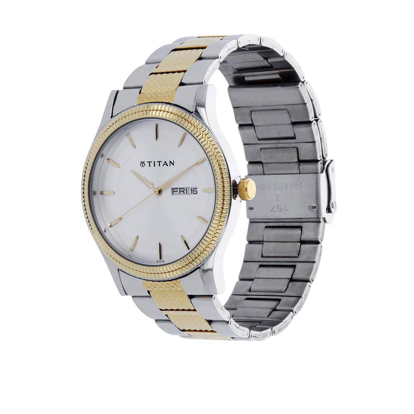Titan Silver Dial Alog Watch for Men (1650BM03)