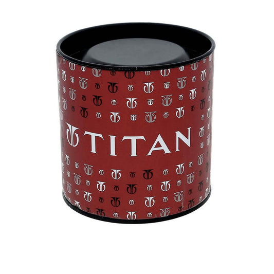 Titan Quartz Analog with Day and Date Champagne Dial Stainless Steel Strap Watch for Men