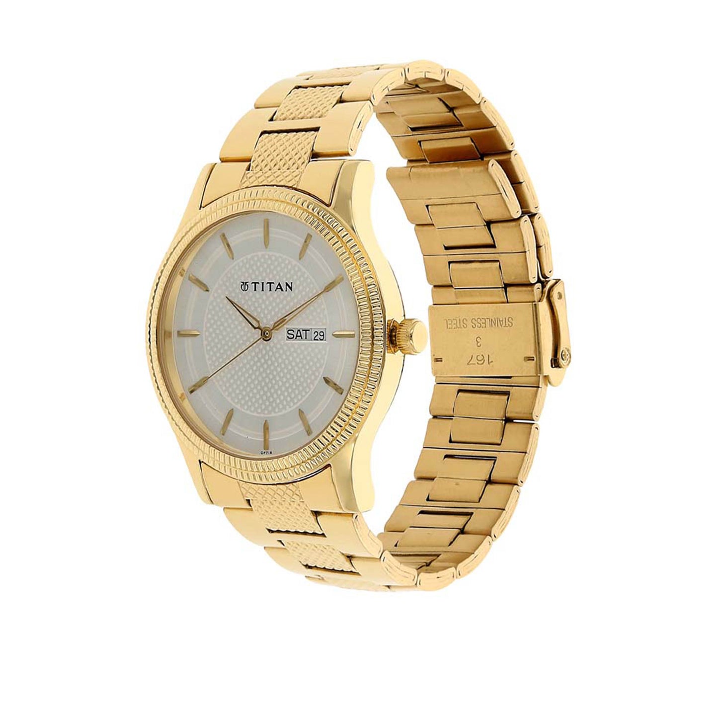 Titan Silver Dial Alog Watch for Men (1650YM05)