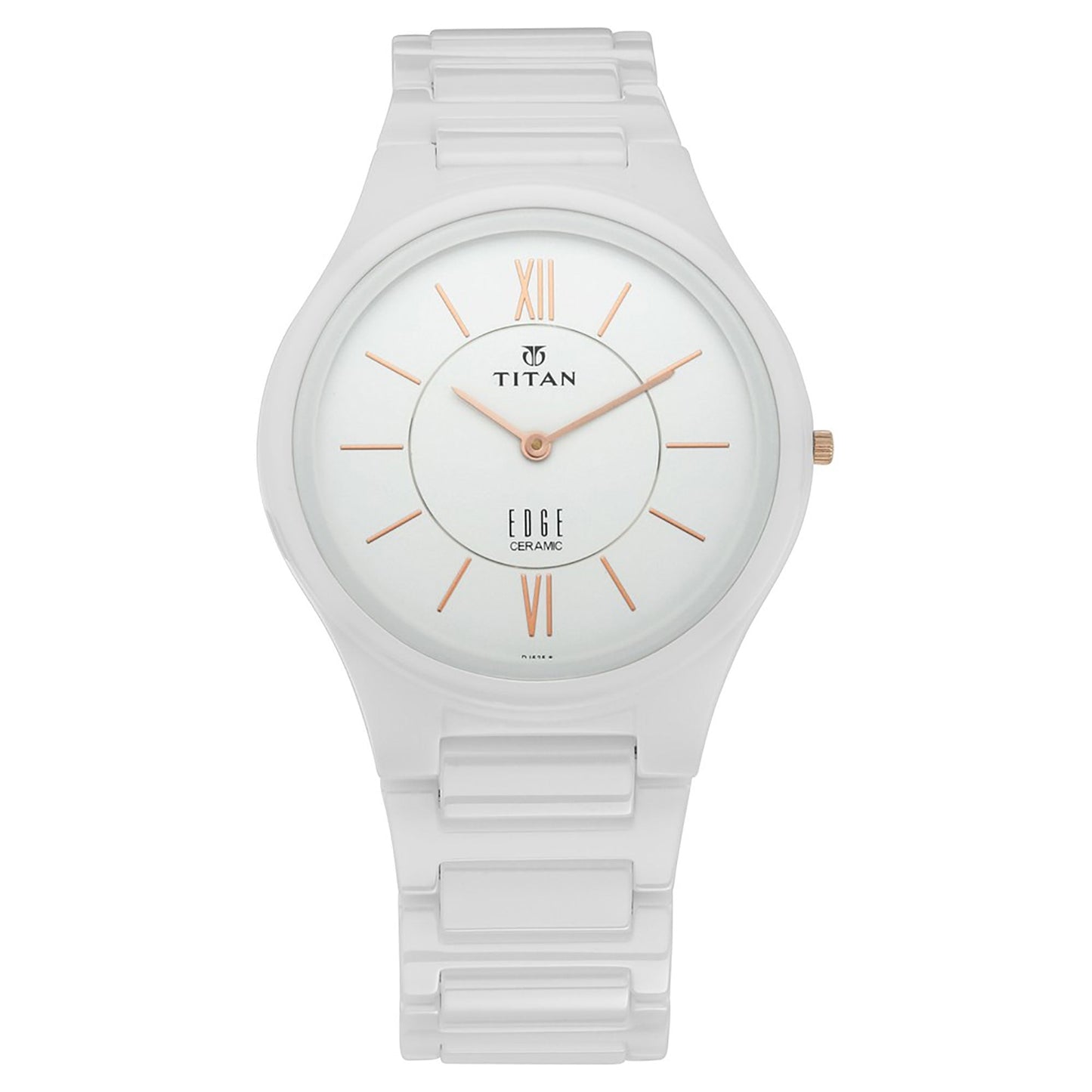 Titan Edge CeramicWhite Dial Analog Ceramic Strap watch for Men