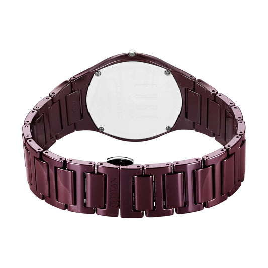 Titan Wine Ceramic Quartz Analog Maroon Dial Ceramic Strap Watch For Men (1696QC19)
