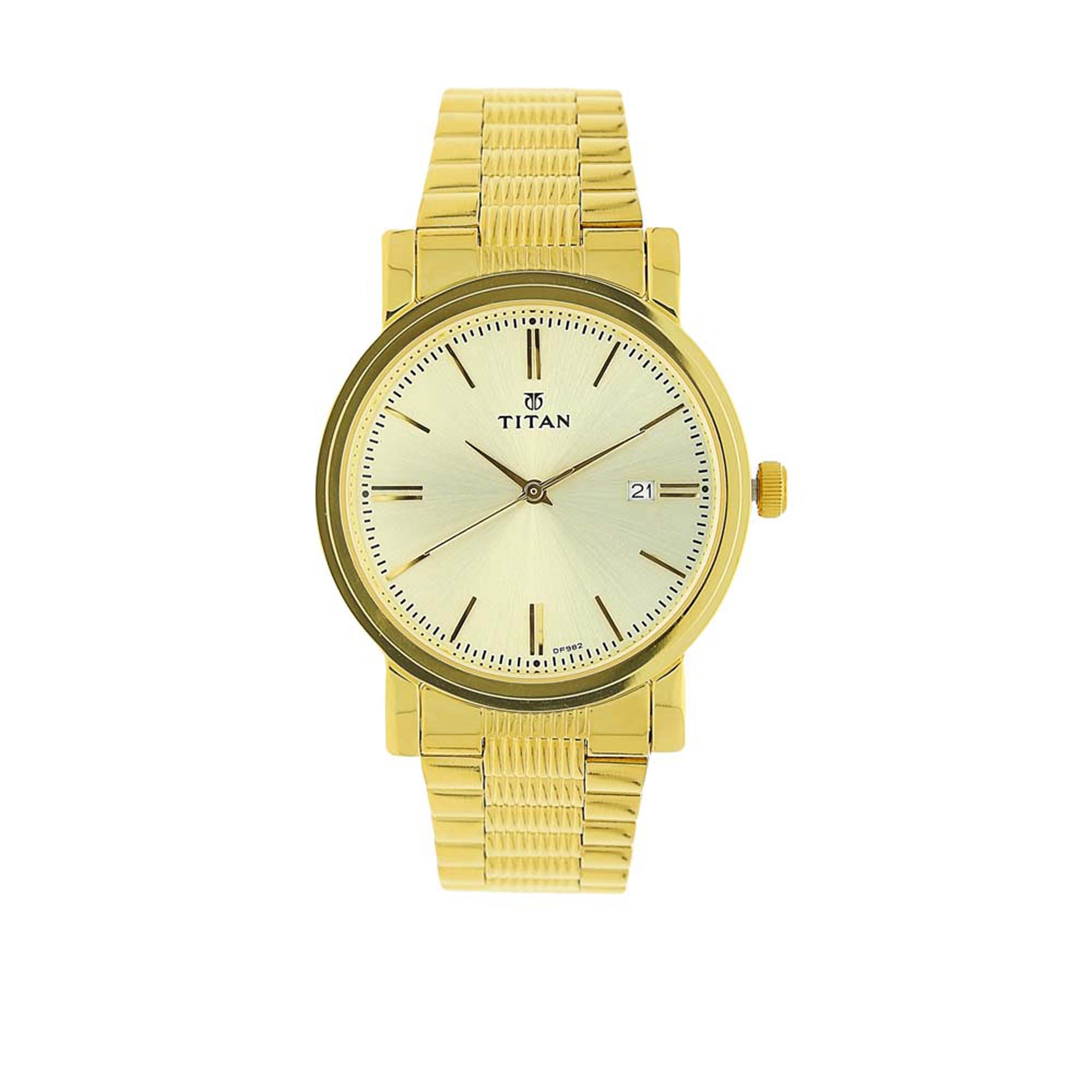 Champagne Dial Stainless Steel Strap Watch (1712YM03)