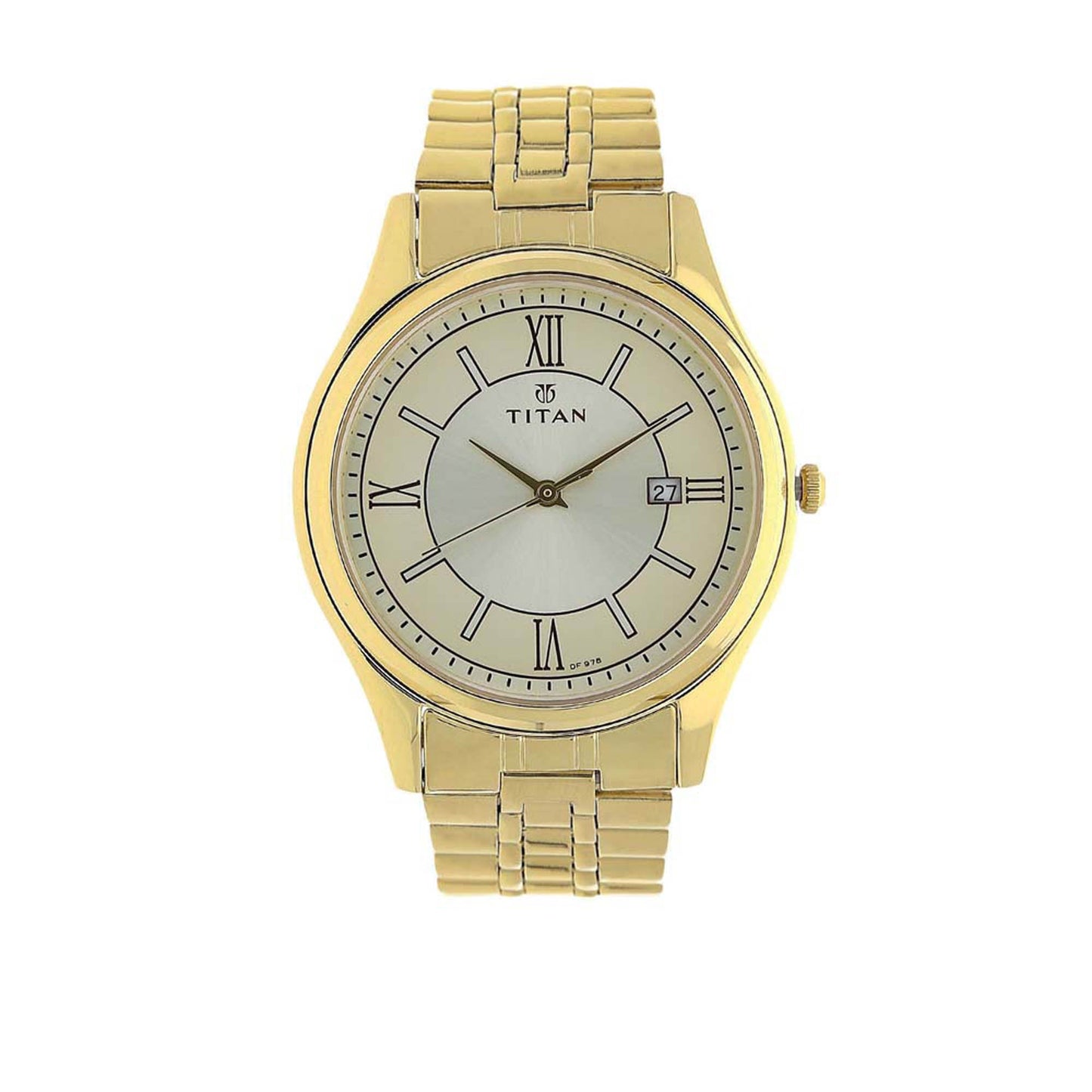 Titan Champagne Dial Analog Watch for Men 1713YM03