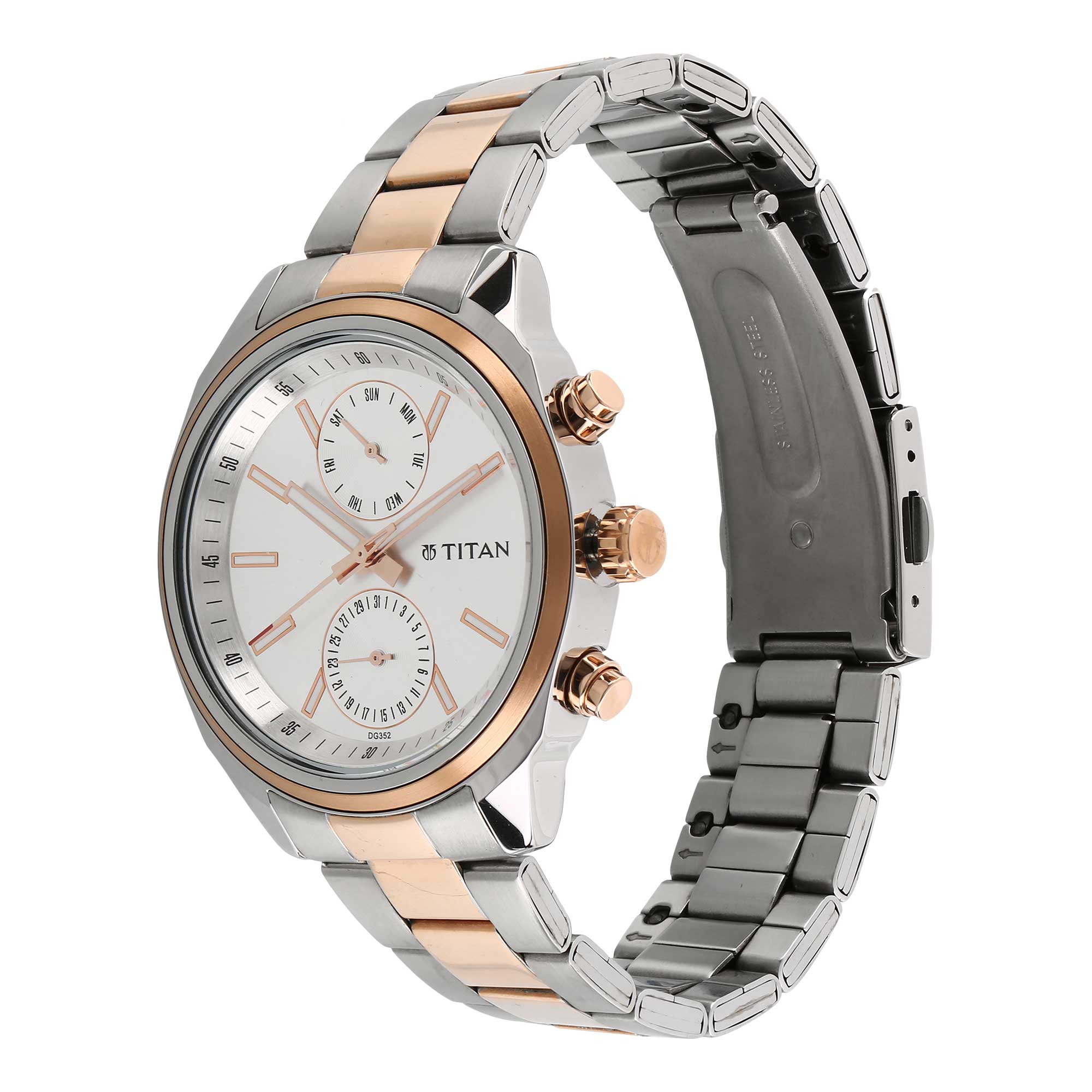 Titan Neo Bandhan White Dial Alog Watches for Pair (17332570KM01)