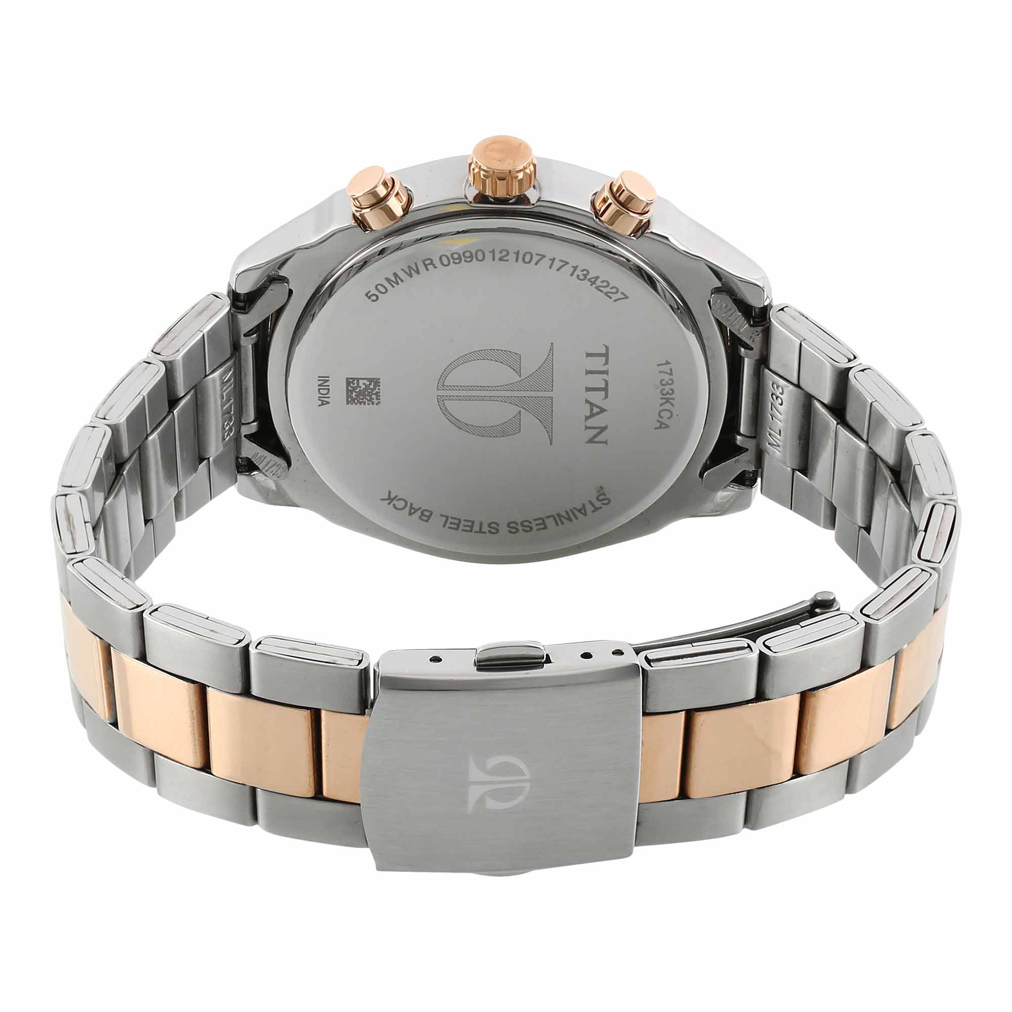 Titan Neo Bandhan White Dial Alog Watches for Pair (17332570KM01)