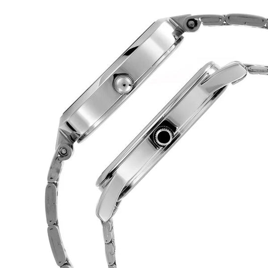 Titan Bandhan Silver Dial Stainless Steel Strap Analog Watch For Couple