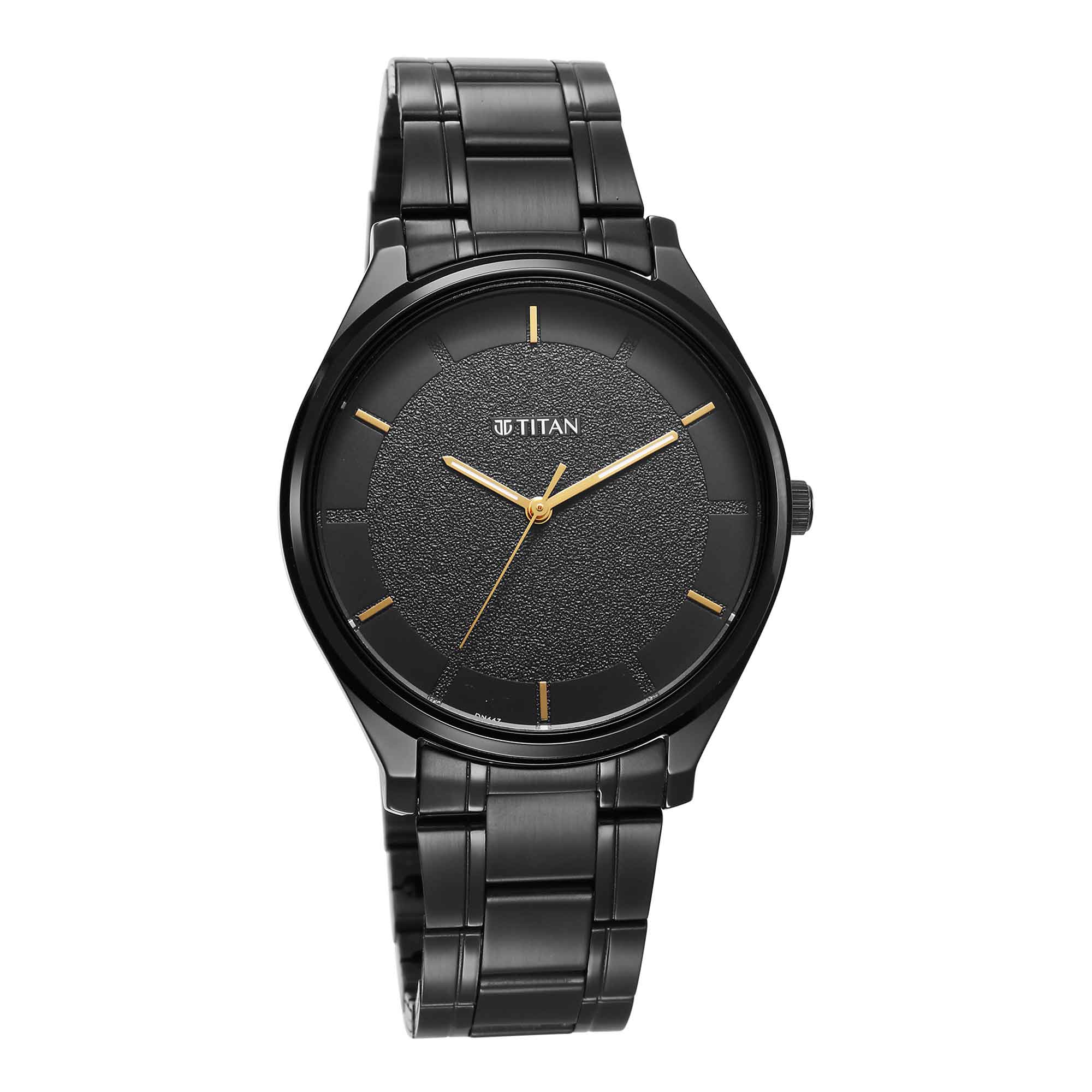 Titan Quartz Alog Silver Dial Watch for Men (1802NM01)